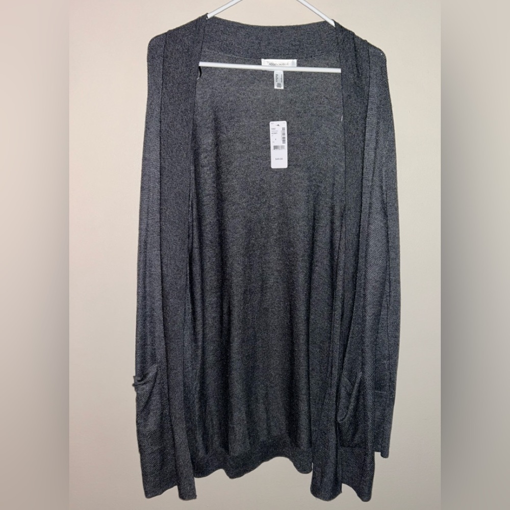 Long Sleeve Cardigan W/Shawl Collar-Addition Elle
Size 2X (Gray) NWT MSRP $49